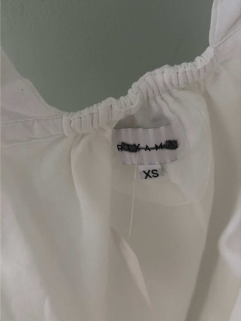 NEW Piyama Nicolette White Ruffle Strap Top XS white washed cotton - Picture 7 of 9